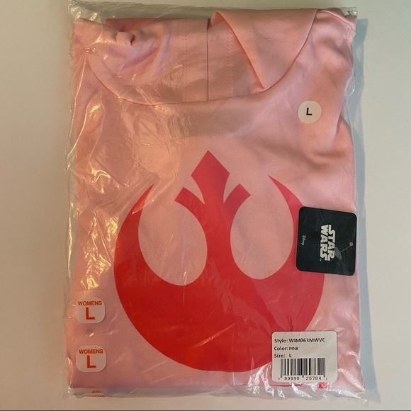 Star Wars Juniors Pink Hooded Rebel Dress Rey Large Fandom Cosplay - Picture 11 of 13